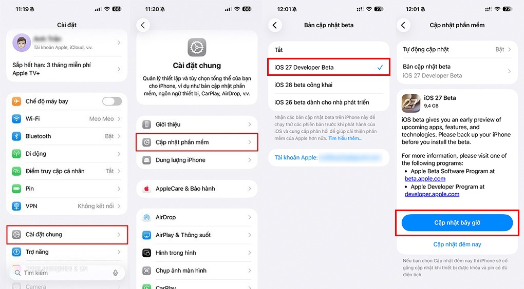 Hướng dẫn cập nhật iOS 27 bản thử nghiệm - 2