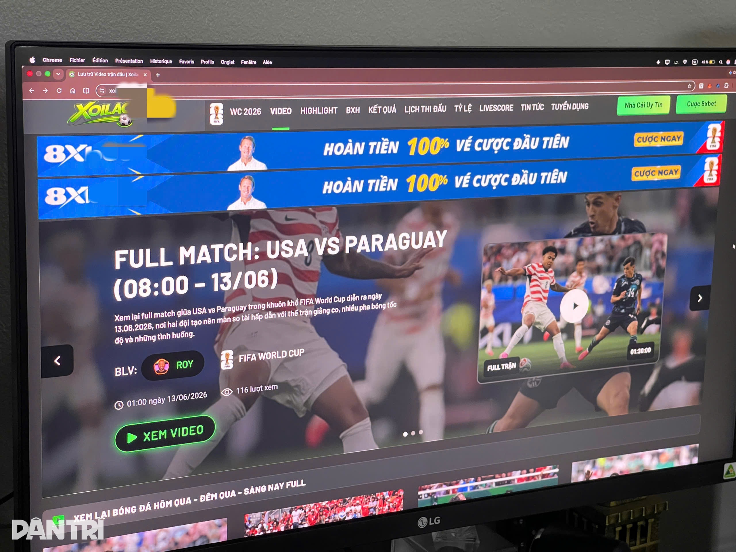 Website phát sóng lậu, trá hình cá độ bóng đá bùng phát giữa mùa World Cup