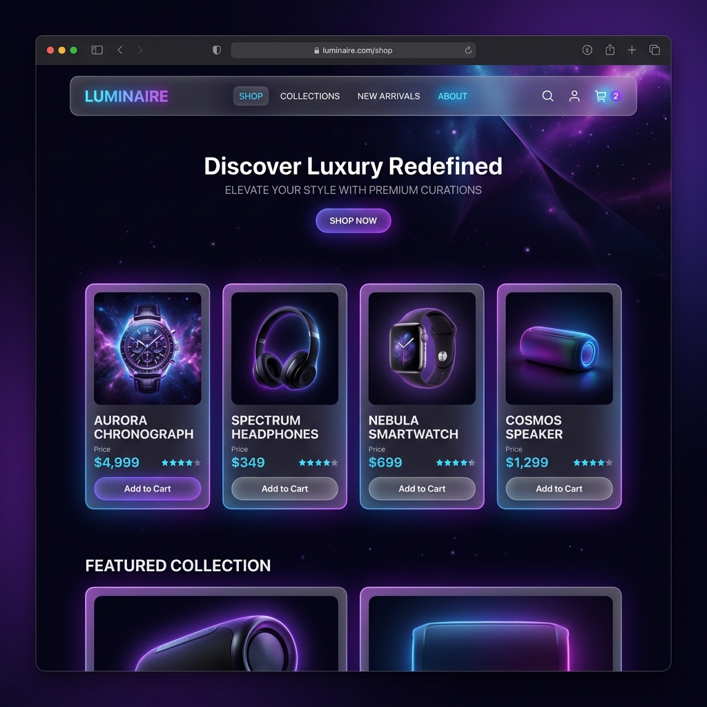E-commerce application project screenshot