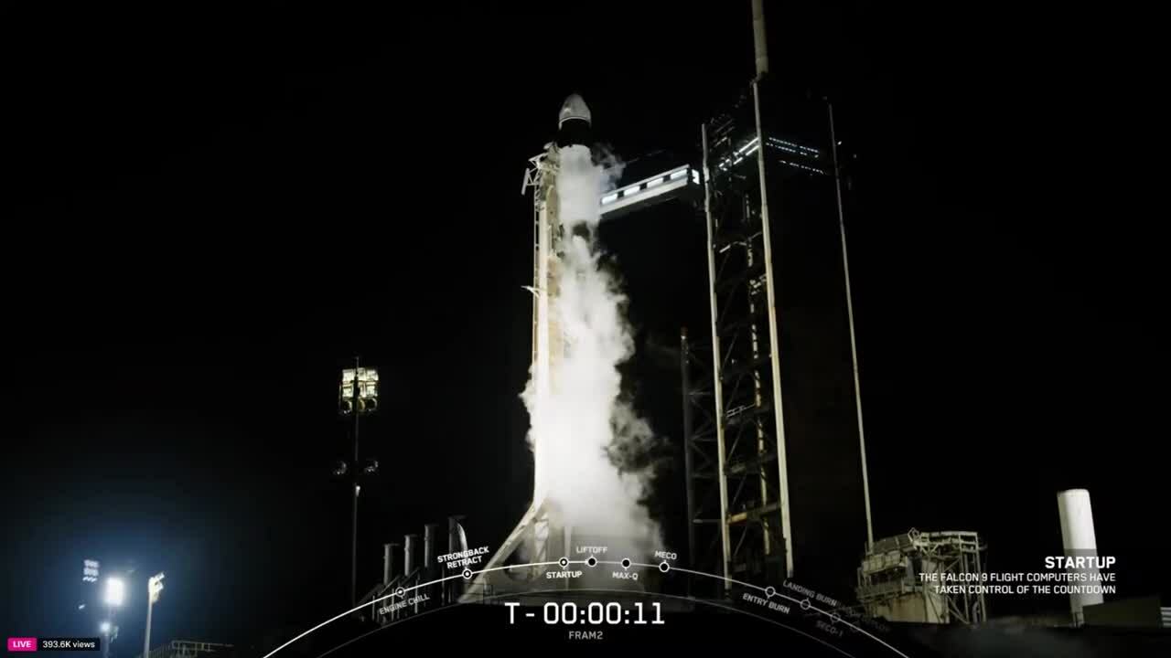 SpaceX phóng tàu chở người đầu tiên bay qua các cực Trái Đất