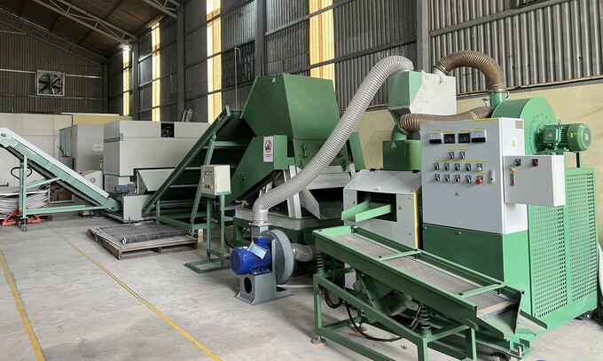 Thiết bị tái chế pin năng lượng mặt trời phế thải của doanh nghiệp đến từ Đà Nẵng. Ảnh: Nhóm nghiên cứu