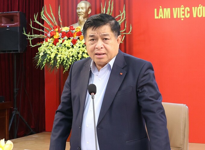 Phó thủ tướng Nguyễn Chí Dũng tại buổi làm việc. Ảnh: Nam Phương