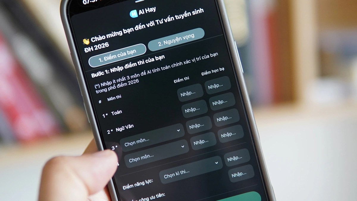 Ứng dụng AI dự đoán khả năng đỗ đại học — 50.000 thí sinh dùng, xếp thứ 2 App Store giáo dục
