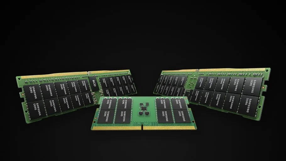 Thanh RAM DDR5 của Samsung giữa cuộc khủng hoảng chip nhớ do nhu cầu AI bùng nổ. Ảnh: Samsung