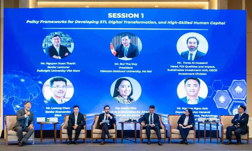 Phiên thảo luận về khung chính sách phát triển khoa học công nghệ. Ảnh: Mofa